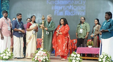 Kadamakudy International Film Festival - lighting of the sacred lamp